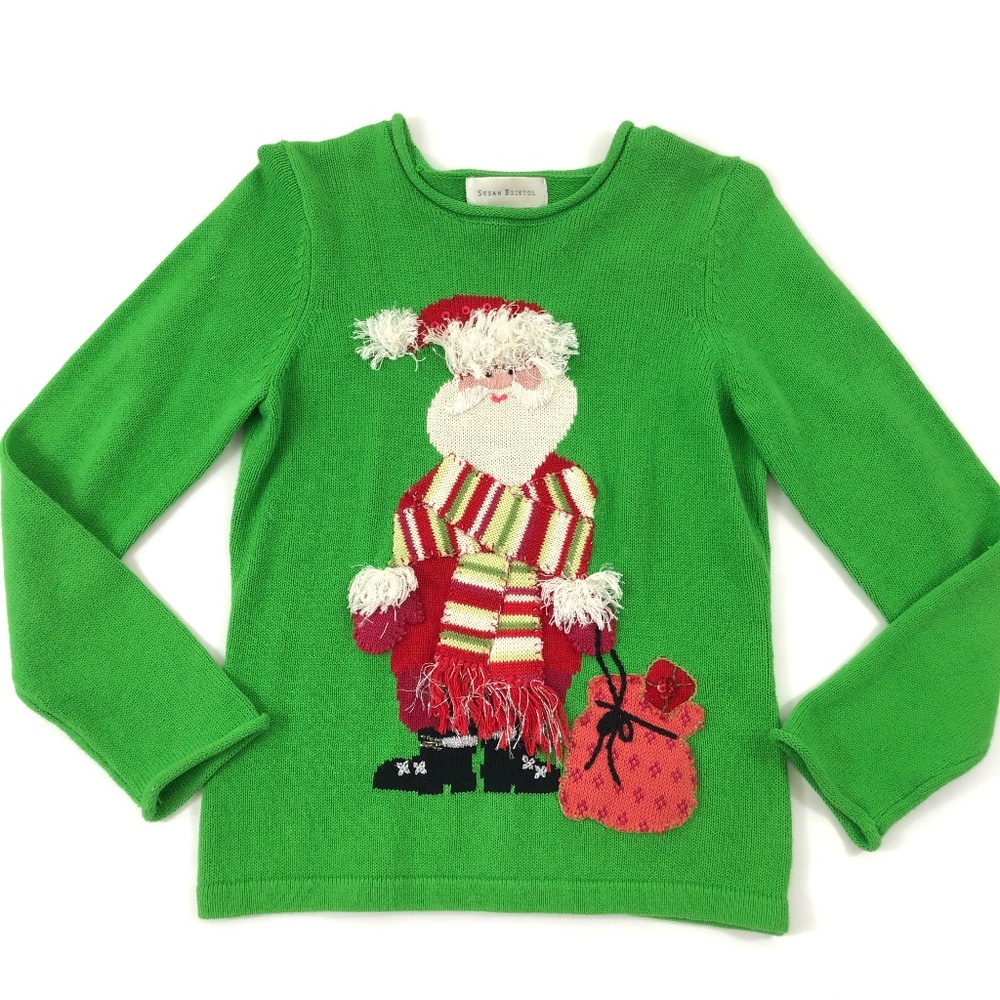 Susan Bristol Ugly Christmas Sweater Santa Claus